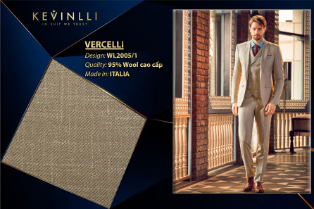 WL2005/1 Vercelli CVM - Vải Suit 95% Wool - Nâu Trơn